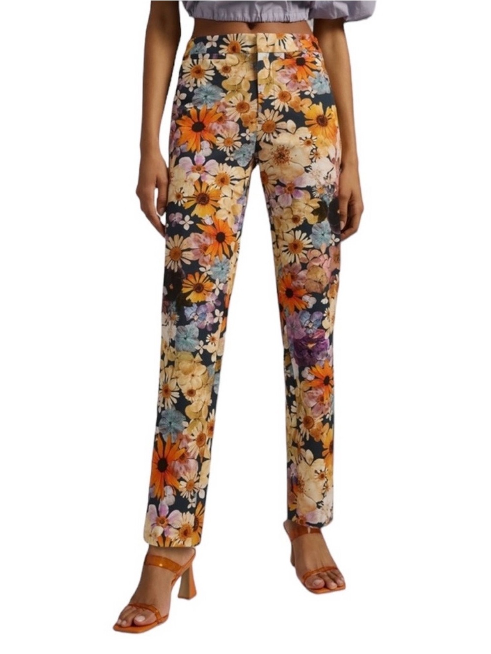 Anthropologie Moxy by Maeve Floral Ankle Pants
